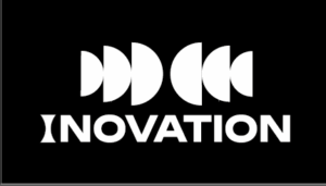 Logo Inovation en blanc sur fond noir réalisé par Pamela Pautrot Concepteur Designer UI
