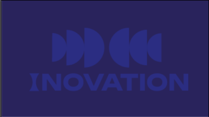 Logo Inovation en version monochrome bleu réalisé par Pamela Pautrot Concepteur Designer UI