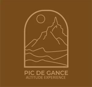 Logo Pic de Gance sur fond marron fait par Paméla Pautrot Concepteur Designer UI